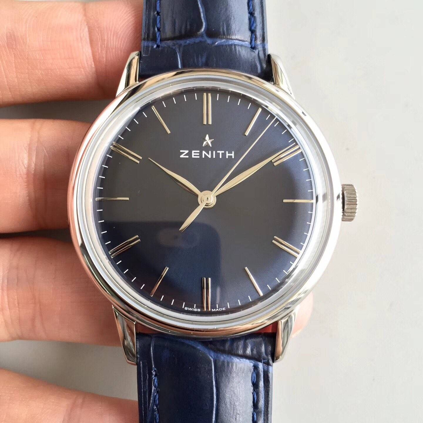 Best Price Zenith Elite 6150 150TH Anniversary 03.2272.6150/51.C700 NDF  SS Blue Dial Elite 6150
