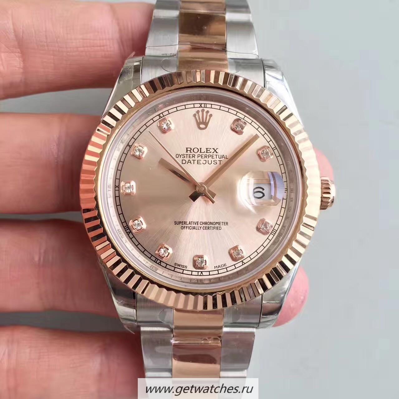 NEW Replica R01ex Datejust II 126331 41mm EWF SS & Rose Gold Rose Gold Dial 3136