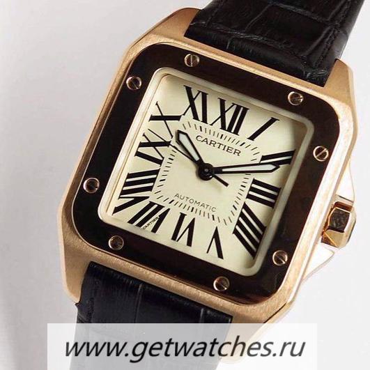 NEW Replica Ca*t1er Santos 100 XL Rose Gold 2836