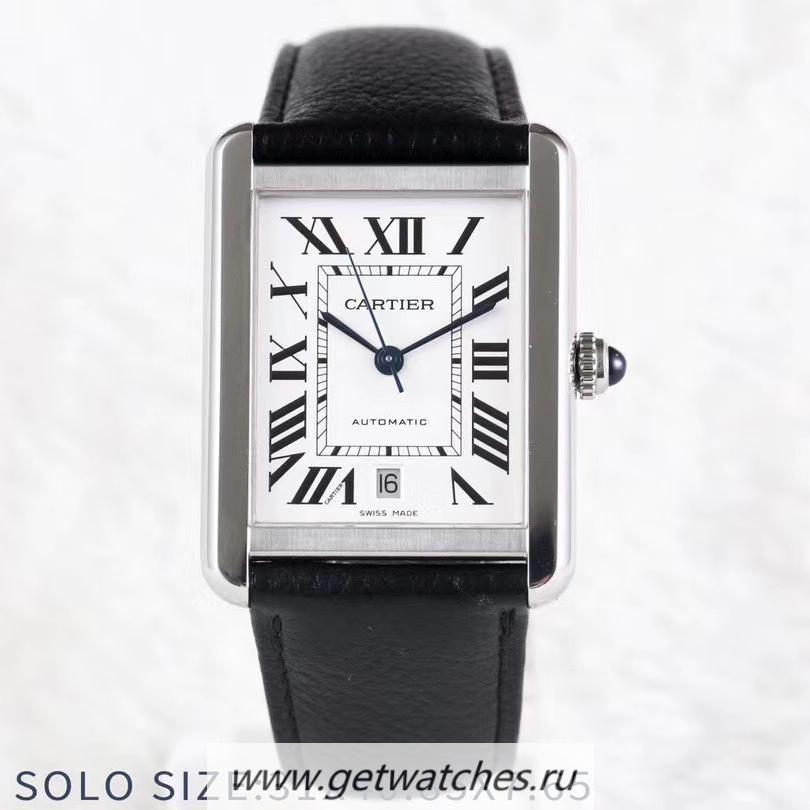 Copy Ca*t1er Tank Solo 41mm Automatic W5200027 AF SS White Dial M9015