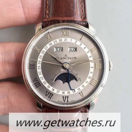 NEW Replica Blancpain Villeret 6654-1113-55B OMF V2 SS Grey Dial 6654